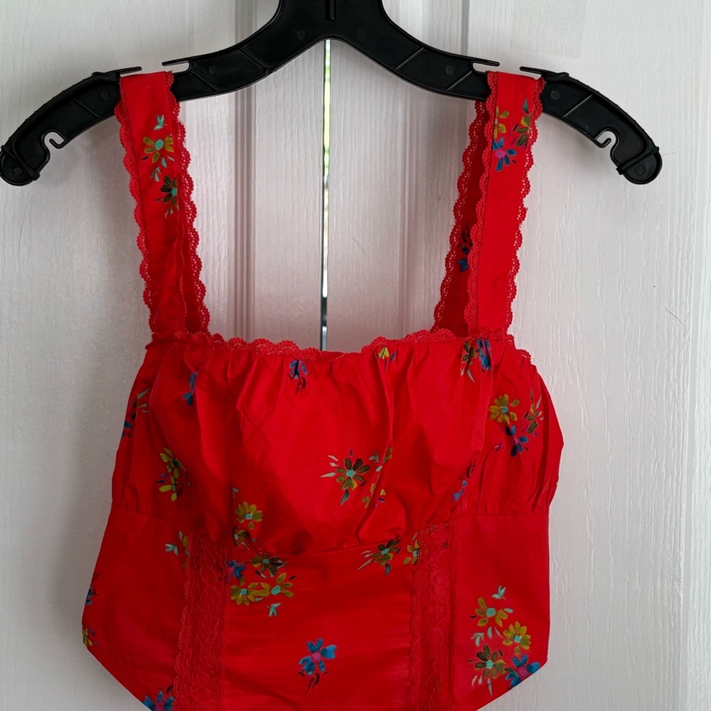 NASTY GAL WOMENS TOP, CROPPED, CORSET BACK, size 8